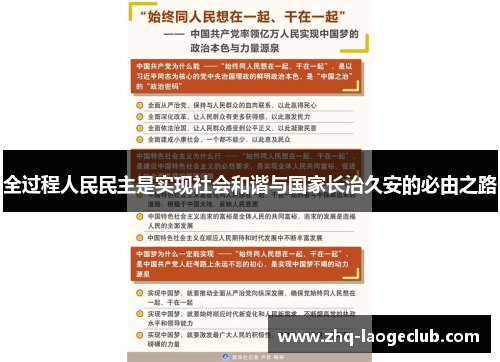 全过程人民民主是实现社会和谐与国家长治久安的必由之路
